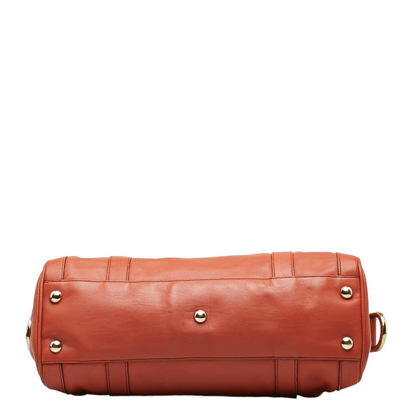 グッチ リボンモチーフ ミニボストンバッグ ハンドバッグ ショルダーバッグ 2WAY 336665 ピンク レザー レディース GUCCI 【中古】