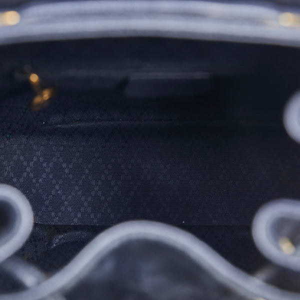 グッチ バンブー リュック バックパック 003 2852 ネイビー スウェード レザー レディース GUCCI 【中古】