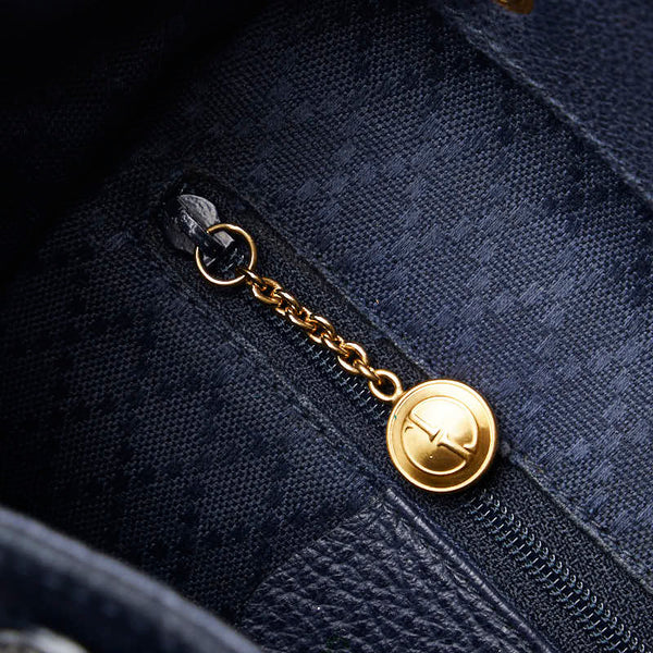 グッチ バンブー リュック バックパック 003 2852 ネイビー スウェード レザー レディース GUCCI 【中古】