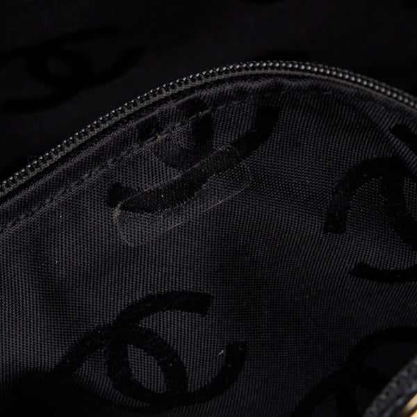 シャネル デカココマーク ハンドバッグ トートバッグ ブラック キャビアスキン レディース CHANEL 【中古】