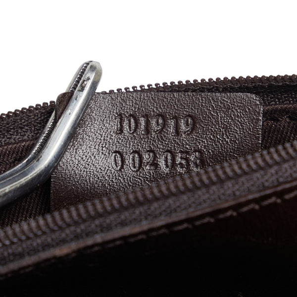 グッチ GGキャンバス ハンドバッグ トートバッグ 101919 ブラウン キャンバス レザー レディース GUCCI 【中古】