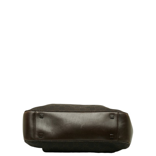 グッチ GGキャンバス ハンドバッグ トートバッグ 101919 ブラウン キャンバス レザー レディース GUCCI 【中古】