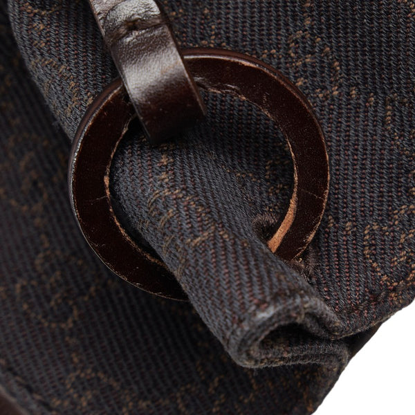 グッチ GGキャンバス ハンドバッグ トートバッグ 101919 ブラウン キャンバス レザー レディース GUCCI 【中古】