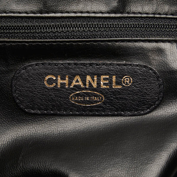 シャネル スーパーモデルバッグ ココマーク チェーン トートバッグ ワンショルダーバッグ ブラック レザー レディース CHANEL 【中古】