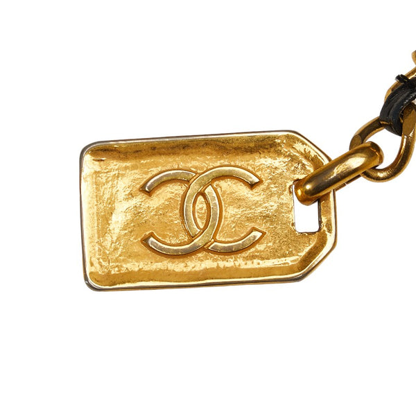 シャネル スーパーモデルバッグ ココマーク チェーン トートバッグ ワンショルダーバッグ ブラック レザー レディース CHANEL 【中古】