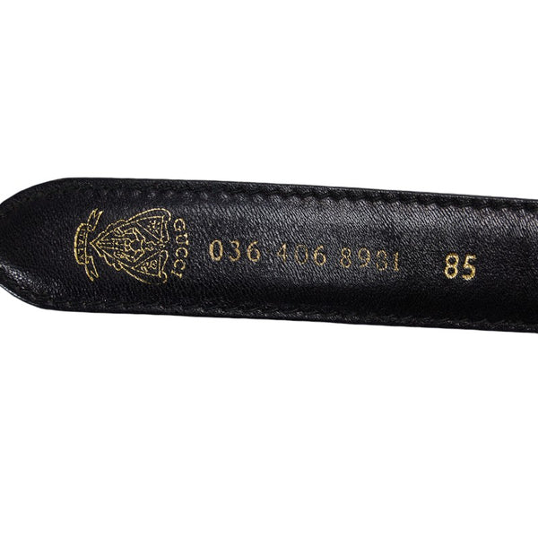 グッチ GG ベルト ゴールド ブラック メッキ レザー レディース GUCCI 【中古】