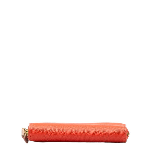 ポール スミス スミシーハート ラウンドファスナー コインケース レッド レザー レディース Paul Smith 【中古】