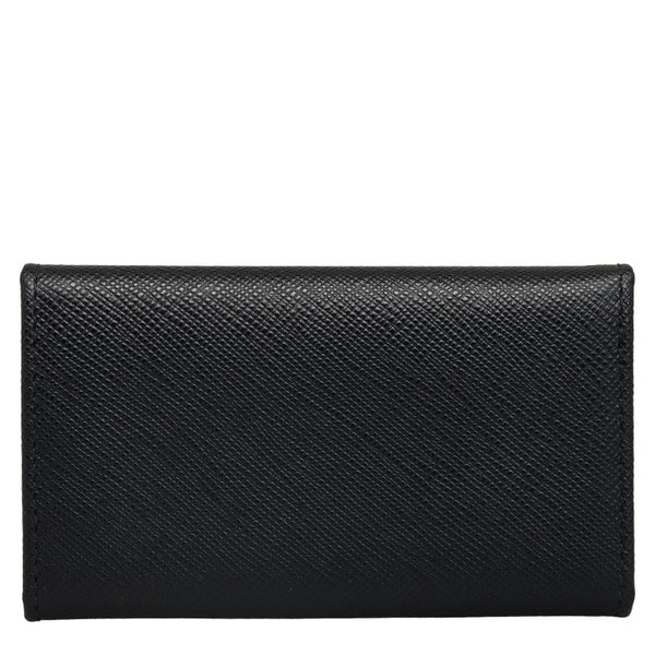 プラダ サフィアーノ 6連 キーケース 1PG222 ブラック レザー レディース PRADA 【中古】