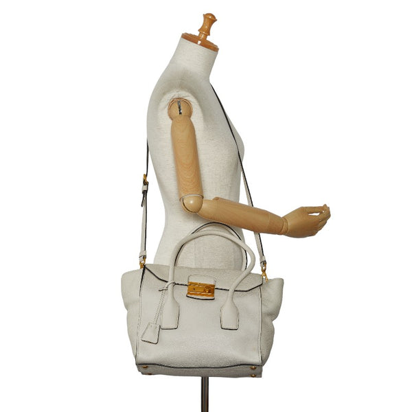 プラダ ハンドバッグ ショルダーバッグ 2WAY BN2673 ホワイト レザー レディース PRADA 【中古】