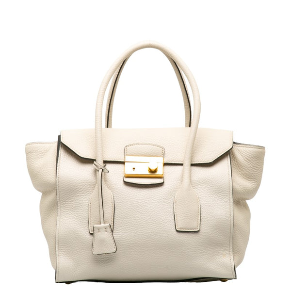 プラダ ハンドバッグ ショルダーバッグ 2WAY BN2673 ホワイト レザー レディース PRADA 【中古】
