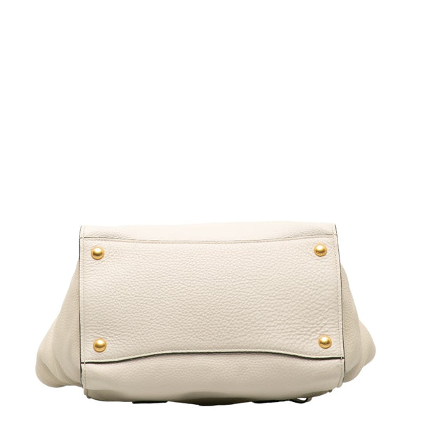 プラダ ハンドバッグ ショルダーバッグ 2WAY BN2673 ホワイト レザー レディース PRADA 【中古】