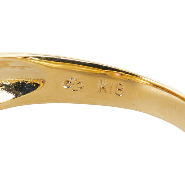K18YG イエローゴールド ピンクトルマリン0.28ct ダイヤ0.14ct リング 指輪 レディース 10.5号 【中古】