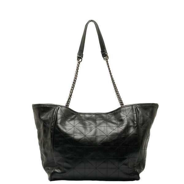 ザラ チェーン トートバッグ ブラック フェイクレザー レディース ZARA 【中古】