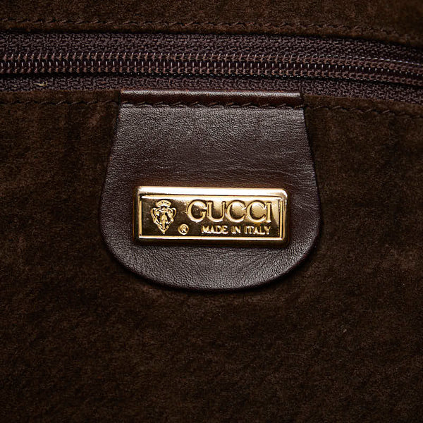 グッチ 斜め掛け ショルダーバッグ 001 115 1206 ブラウン スウェード レザー レディース GUCCI 【中古】