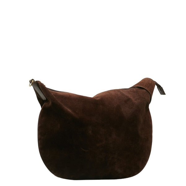 グッチ 斜め掛け ショルダーバッグ 001 115 1206 ブラウン スウェード レザー レディース GUCCI 【中古】