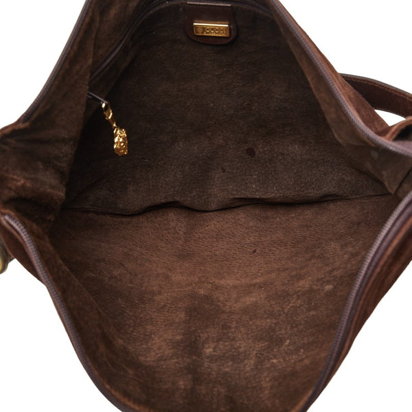 グッチ 斜め掛け ショルダーバッグ 001 115 1206 ブラウン スウェード レザー レディース GUCCI 【中古】