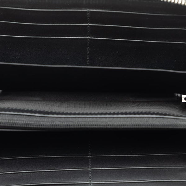 グッチ GGカレイド ラウンドファスナー 長財布  411766 ベージュ ブラック PVC レザー レディース GUCCI 【中古】