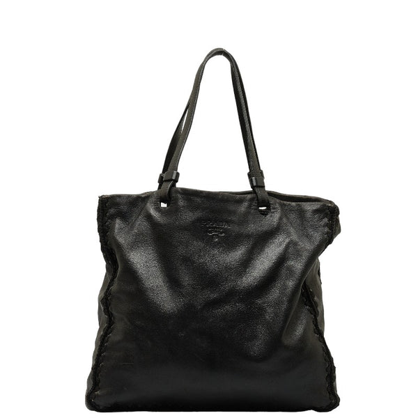 プラダ ハンドバッグ トートバッグ B5248 ブラック レザー レディース PRADA 【中古】