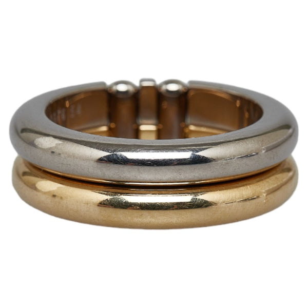 オメガ K18YG イエローゴールド コンビ ダイヤモンド リング 指輪 #54 レディース OMEGA 13号 【中古】