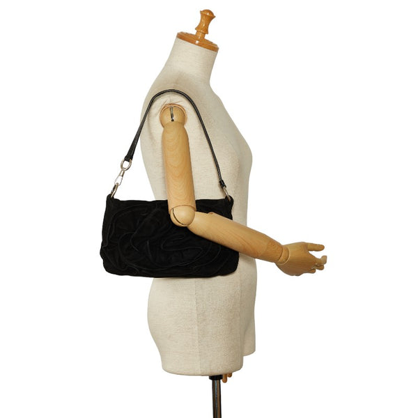 サンローラン リヴゴーシュ ナジャ ワンショルダーバッグ 112930 ブラック スウェード レディース SAINT LAURENT 【中古】