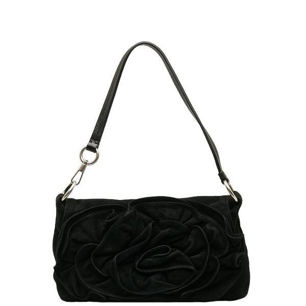 サンローラン リヴゴーシュ ナジャ ワンショルダーバッグ 112930 ブラック スウェード レディース SAINT LAURENT 【中古】