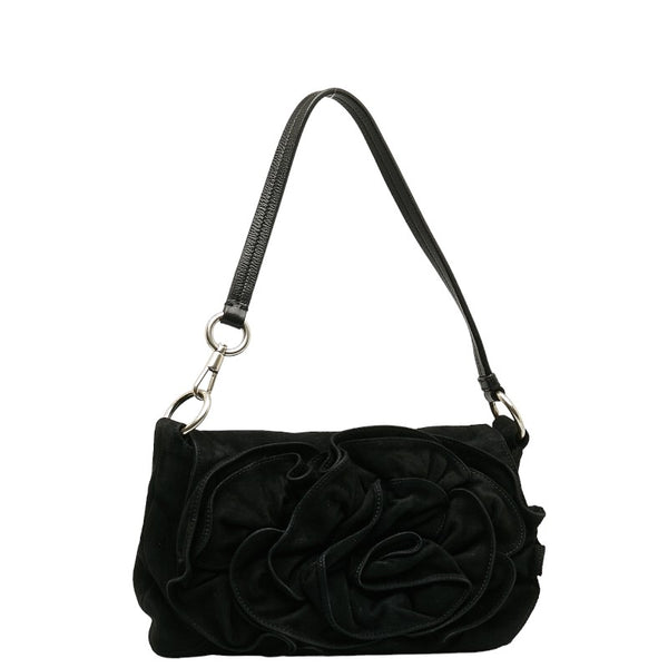 サンローラン リヴゴーシュ ナジャ ワンショルダーバッグ 112930 ブラック スウェード レディース SAINT LAURENT 【中古】