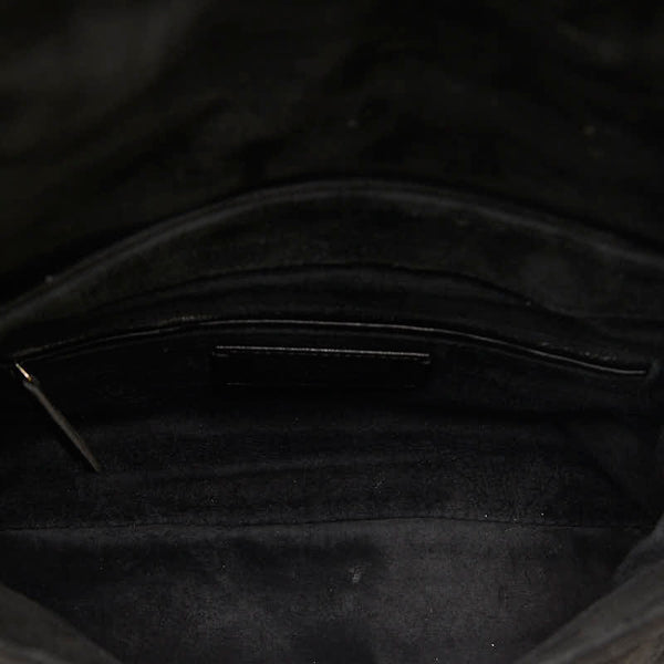 サンローラン リヴゴーシュ ナジャ ワンショルダーバッグ 112930 ブラック スウェード レディース SAINT LAURENT 【中古】