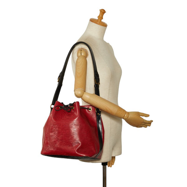 ルイ ヴィトン エピ プチノエ ショルダーバッグ M44172 カスティリアンレッド ノワール レザー レディース LOUIS VUITTON 【中古】