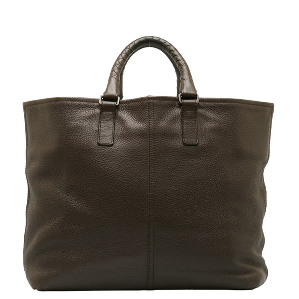 ボッテガヴェネタ イントレチャート マルコポーロ トートバッグ ブラウン レザー レディース BOTTEGAVENETA 【中古】