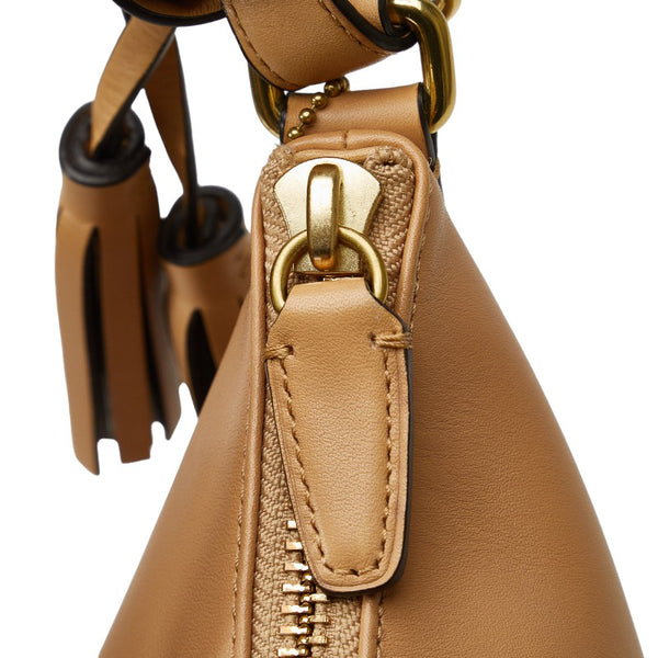 コーチ レガシー コートニー タッセル ショルダーバッグ ホーボーバッグ 2WAY 22381 ベージュ レザー レディース COACH 【中古】