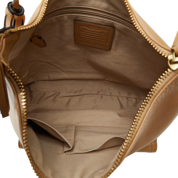 コーチ レガシー コートニー タッセル ショルダーバッグ ホーボーバッグ 2WAY 22381 ベージュ レザー レディース COACH 【中古】