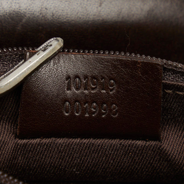 グッチ GG柄 トートバッグ ショルダーバッグ 101919 ブラウン キャンバス レザー レディース GUCCI 【中古】