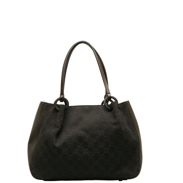 グッチ GG柄 トートバッグ ショルダーバッグ 101919 ブラウン キャンバス レザー レディース GUCCI 【中古】
