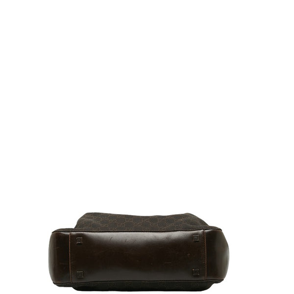 グッチ GG柄 トートバッグ ショルダーバッグ 101919 ブラウン キャンバス レザー レディース GUCCI 【中古】