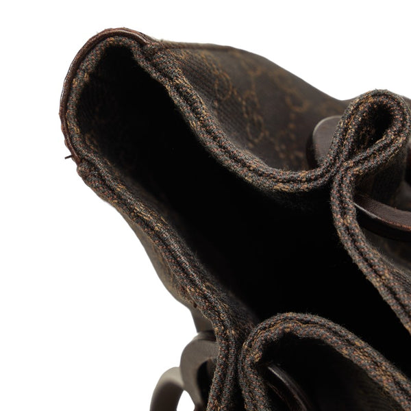 グッチ GG柄 トートバッグ ショルダーバッグ 101919 ブラウン キャンバス レザー レディース GUCCI 【中古】