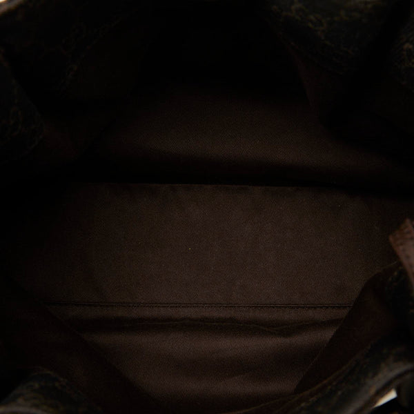 グッチ GG柄 トートバッグ ショルダーバッグ 101919 ブラウン キャンバス レザー レディース GUCCI 【中古】