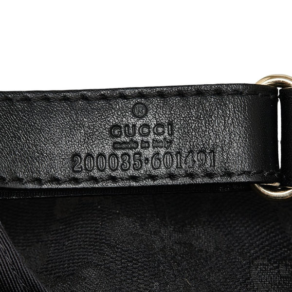 グッチ GGキャンバス シェリーライン キャップ ベースボールキャップ サイズ：L 59cm 200035 ブラック マルチカラー キャンバス レザー メンズ GUCCI 【中古】