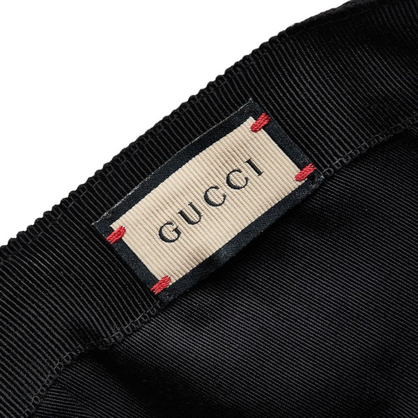 グッチ GGキャンバス シェリーライン キャップ ベースボールキャップ サイズ：L 59cm 200035 ブラック マルチカラー キャンバス レザー メンズ GUCCI 【中古】