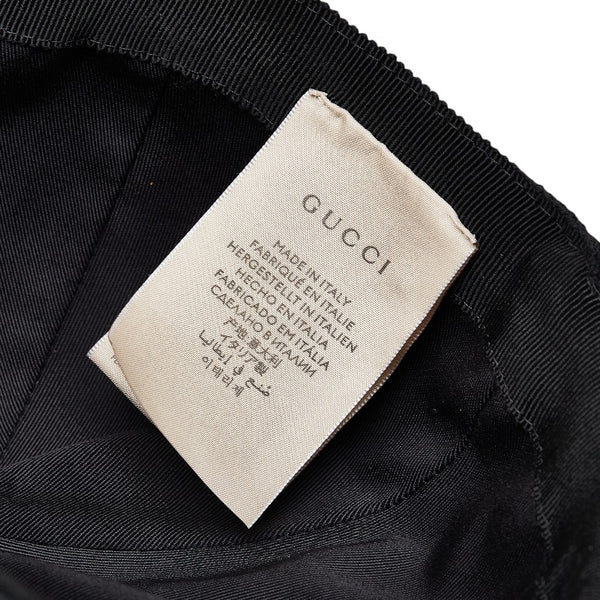 グッチ GGキャンバス シェリーライン キャップ ベースボールキャップ サイズ：L 59cm 200035 ブラック マルチカラー キャンバス レザー メンズ GUCCI 【中古】