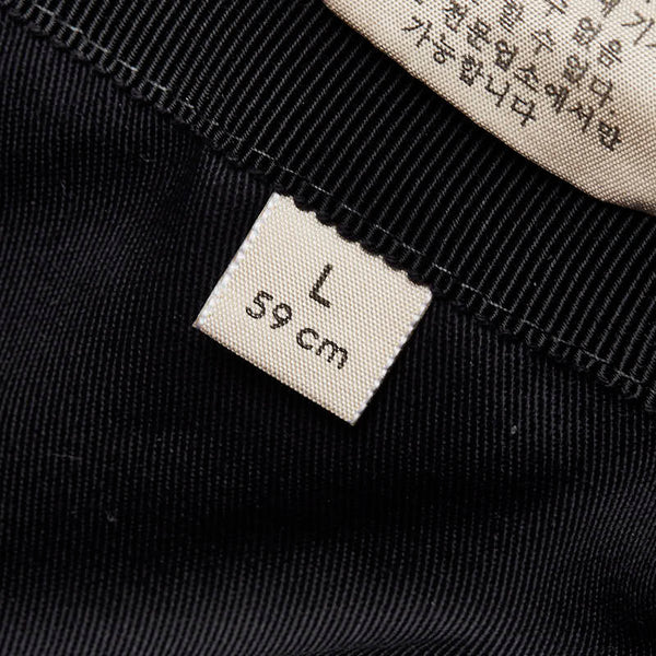 グッチ GGキャンバス シェリーライン キャップ ベースボールキャップ サイズ：L 59cm 200035 ブラック マルチカラー キャンバス レザー メンズ GUCCI 【中古】