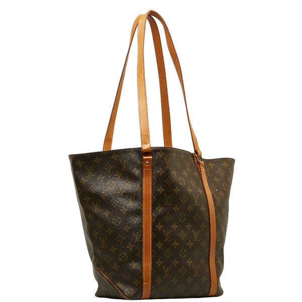 ルイ ヴィトン モノグラム サックショッピング トートバッグ ショルダーバッグ M51108 ブラウン PVC レザー レディース LOUIS VUITTON 【中古】
