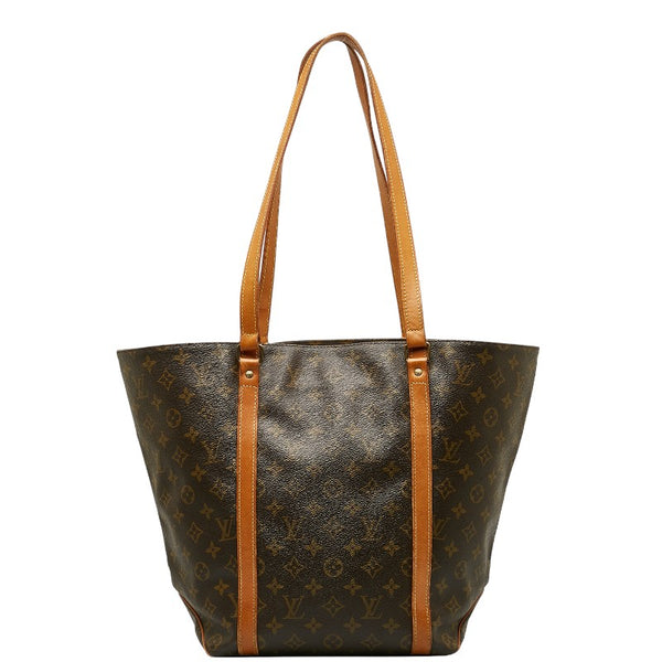 ルイ ヴィトン モノグラム サックショッピング トートバッグ ショルダーバッグ M51108 ブラウン PVC レザー レディース LOUIS VUITTON 【中古】