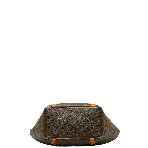 ルイ ヴィトン モノグラム サックショッピング トートバッグ ショルダーバッグ M51108 ブラウン PVC レザー レディース LOUIS VUITTON 【中古】