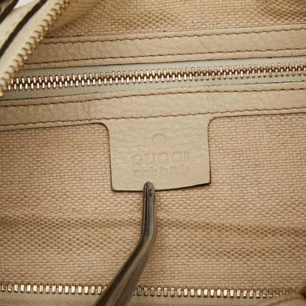 グッチ ソーホー インターロッキングG ハンドバッグ ミニボストンバッグ 282302 ホワイト レザー レディース GUCCI 【中古】