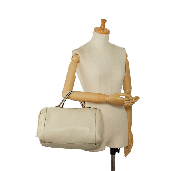 グッチ ソーホー インターロッキングG ハンドバッグ ミニボストンバッグ 282302 ホワイト レザー レディース GUCCI 【中古】