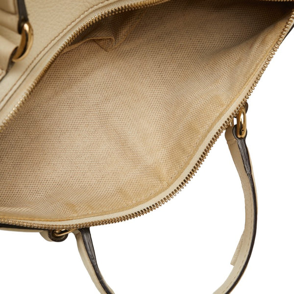 グッチ ソーホー インターロッキングG ハンドバッグ ミニボストンバッグ 282302 ホワイト レザー レディース GUCCI 【中古】