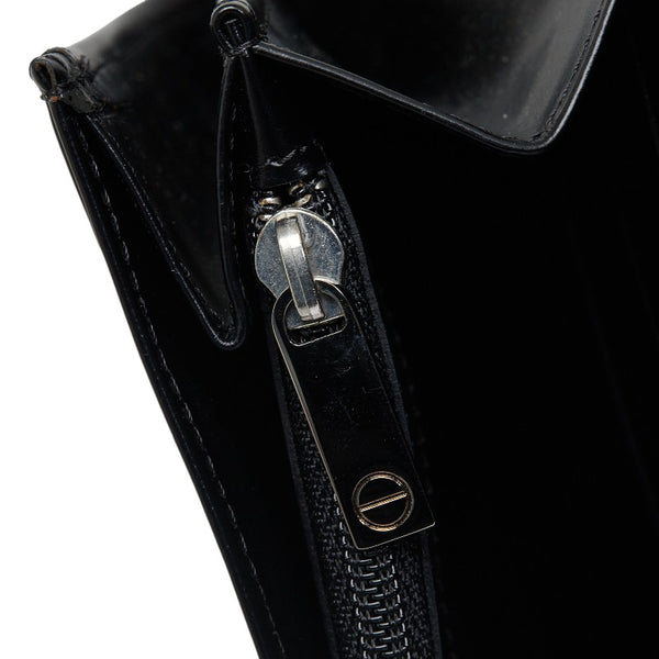 カルティエ ラブコレクション 長財布 ブラック レザー レディース CARTIER 【中古】
