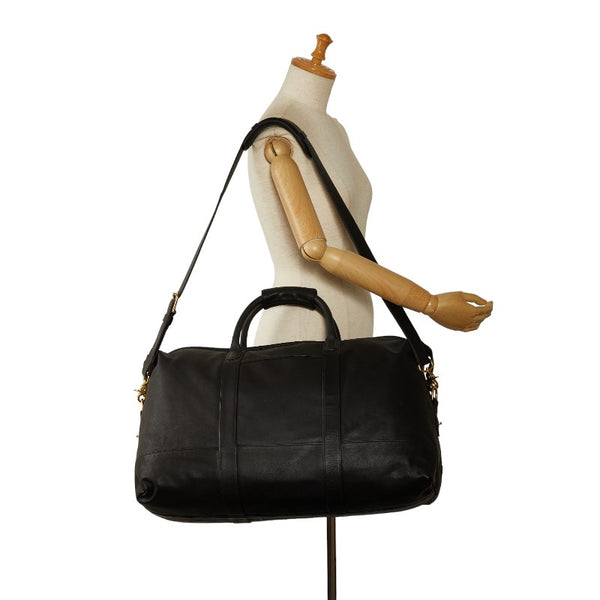 コーチ ボストンバッグ ショルダーバッグ 2WAY 0502 ブラック レザー レディース COACH 【中古】