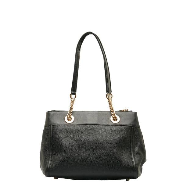 コーチ チェーン ハンドバッグ F87239 ブラック レザー レディース COACH 【中古】