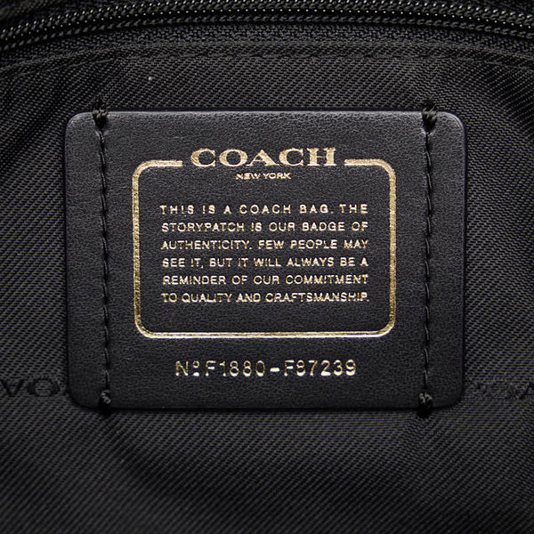 コーチ チェーン ハンドバッグ F87239 ブラック レザー レディース COACH 【中古】